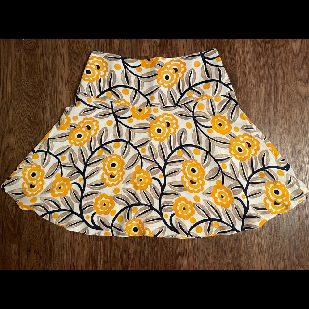 Ann Taylor Yellow/Navy Skirt